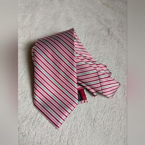 Holiday Traditions Striped Red and White Men's Tie